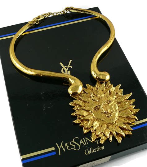 Yves Saint Laurent YSL Iconic Vintage Sun Face Chocker 